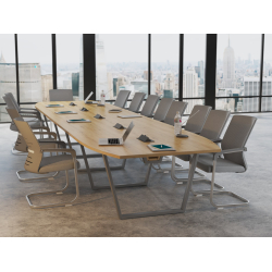 Krzesła Berlin (18 szt ) i Stół konferencyjny 500x138cm MEDISON 18
